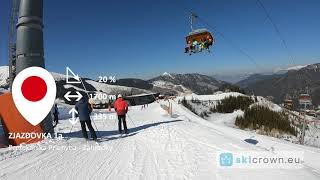 Jasna Chopok Slovakia  ski run 1a  Priehyba  Záhradky from top to bottom [upl. by Neelik785]