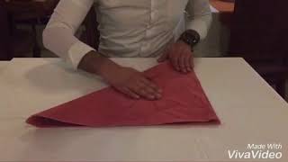 Masa Örtüsü Serme Konuk Karşılama Peçete katlama napkin folding [upl. by Ahsemal]