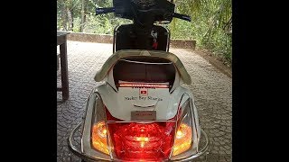 How To Install Back LED Strips With Brake light And Side Indicators For All scooters And Motorcycles [upl. by Crain363]