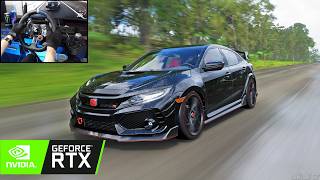 Honda Civic Type R  Forza Horizon 5 Steering Wheel  Shifter Gameplay [upl. by Garneau953]