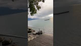 Lac leman Geneva Lake in Vevey Switzerland 🇨🇭 [upl. by Anihpled289]