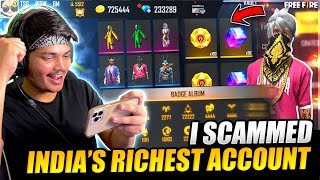 Ritik Scammed Free Fire Richest ID With Highest Level😱  All Elite Pass Unlocked 100 Magic Cubes🔥 [upl. by Aidroc]