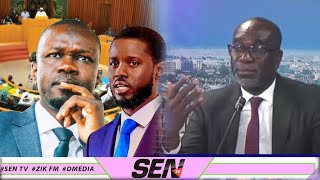 Sonko président de l’Assemblée Moustapha Sarré refuse de réponde en direct la question [upl. by Arrac595]