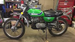 Ep5 1973 Suzuki TC 125 Initial Look and StartUp Attempt [upl. by Ennahoj]