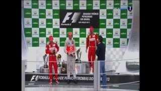 F1 2012 Brazilian Grand Prix Podium Ceremony [upl. by Olram141]