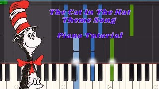 The Cat In The Hat Knows A Lot About That Theme Song Synthesia Piano Tutorial With Sheet Music [upl. by Anahcar]