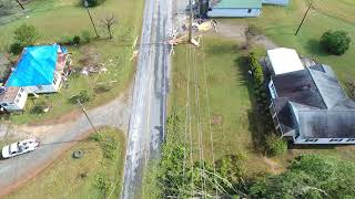 Mt Herman Road in Hudson NC Tornado Damage 10092017 [upl. by Sokin464]