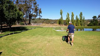 The First Mow On My Golf Green [upl. by Daloris680]