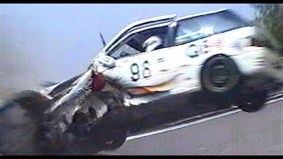 MALEGNO BORNO VALLECAMONICA 1998 BIG CRASH DIEGO DE GASPERI SUZUKI SWIFT [upl. by Studnia]