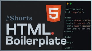 HTML Boilerplate in less than 5 seconds shorts [upl. by Sandie137]