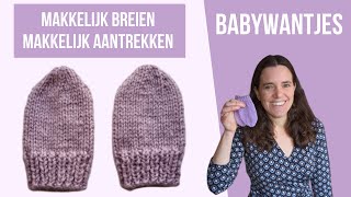 Babywantjes breien stapvoorstap uitleg [upl. by Oalsinatse]