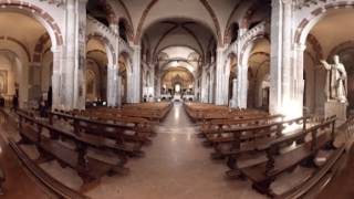 360 video Inside Basilica of SantAmbrogio Milan Italy [upl. by Ennahtebazile967]