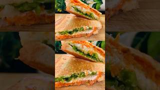 Tricolour Food RecipeTricolour Sandwich recipe vegetable sandwich  Independence Day Specialshorts [upl. by Yruy708]