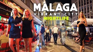 VIBRANT NIGHTLIFE MALAGA CITY 2024 SPAIN 🇪🇸 Málaga 4K [upl. by Norahc428]