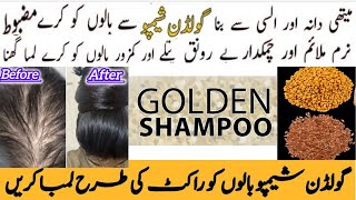 Golden Shampoo For Fizzy HairMagical Shampoo for Long strong Thick Silky Shiny HairHomemade Shampo [upl. by Ballard]