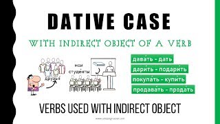 Basic Russian 2 Dative Case for Indirect Objects Common Verbs [upl. by Zellner918]