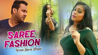 Green Saree Shoot  Saree Fashion  Shiva Music Amar Bangla [upl. by Notnel]