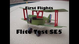 Flite Test quotSE5 Biplanequot Scratch Built RC Airplane [upl. by Darcy]