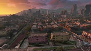 Vespucci Sunset  GTA V City Sounds  ASMR [upl. by Yelnikcm]