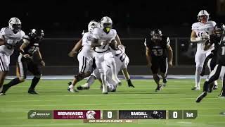 Brownwood vs Canyon Randall  Area Playoffs 2023 [upl. by Amsed]