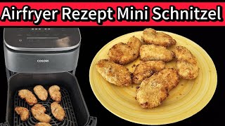 Airfryer Rezept Selbst Panierte Mini Hähnchen Schnitzel saftig amp lecker [upl. by Adon622]