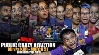 EXCLUSIVE  Public CRAZY Reaction after MI lost to KKR at Wankhede Stadium  Playoff se Bahar [upl. by Ezirtaeb]