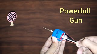 How to make toothpick gun from bottle caps  Powerful gun  Uzi Crafts [upl. by Rosalinda62]