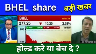 BHEL share latest news today BHEL share news today Target price share analysis [upl. by Ayanahs734]