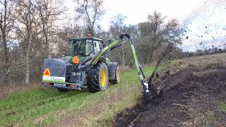 Ditch Cleaning Attachment For Tractor  GreenTec GR 70 [upl. by Fredette]