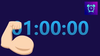 🏋🏋Timer for 1 hour Countdown with 15 min LOUD alarm 💪💪💪 [upl. by Oinimreh452]