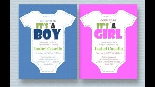 🔴 CREA tus propias Invitaciones para BABY SHOWER ⭐️ Tutorial Paso a paso ✅ Fácil Rápido ACTUALIZADO [upl. by Nhguavad]