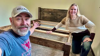 DIY Queen Size Bed Frame  Easy and Cheap [upl. by Barhos]