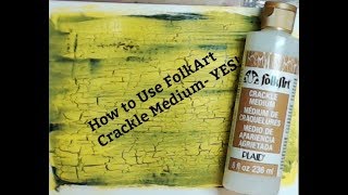 QUICKIEHow to Use FolkArt Crackle Medium YUMO [upl. by Richy]