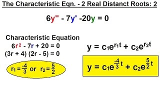 Differential Equation  2nd Order 15 of 54 The Characteristic Eqn  2 Real Roots Ex 2 [upl. by Flieger770]