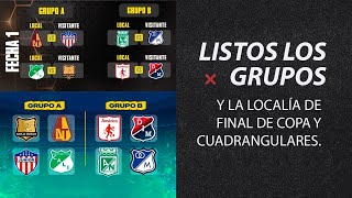 LISTOS LOS GRUPOS Y LA LOCALÍA DE FINAL DE COPA Y CUADRANGULARES [upl. by Lamak]