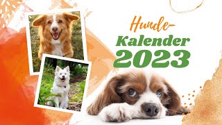 Canva Monatskalender Hunde 2023  Wandkalender A4 zum Ausdrucken oder digital verwenden [upl. by Henry792]