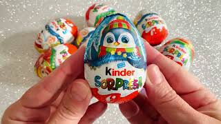 KINDER SURPRISE CHRISTMAS 2024 CHOCOLATE EGG ASMR YUMMY UNBOXING [upl. by Eserrehs137]