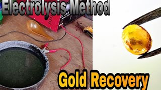 Electrolytic Gold Recovery From Gold Plated Pins  Electrolysis Method Gold Recovery [upl. by Nylime]