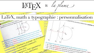 57 Personnalisation de la typographie courante et mathématique [upl. by Emerej]