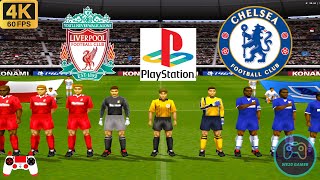 Winning Eleven 2002 Gameplay  Liverpool vs Chelsea  Duckstation PS1 on PC Full Game 4K60 [upl. by Thacher]