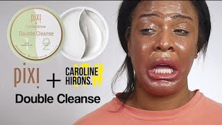 Pixi  Caroline Hirons Double Cleanse Demo amp Review  brittnyTV [upl. by Nerhtak]