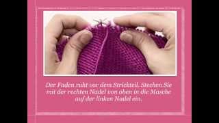 Linke Maschen abheben  Strickenlernench [upl. by Born]