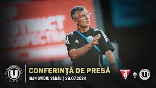 🎙 CONFERINȚĂ DE PRESĂ  Ioan Ovidiu Sabău după remiza cu UTA Arad [upl. by Charin]