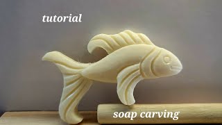 Soap carving tutorialHow to carve a fish in soap [upl. by Anerec]