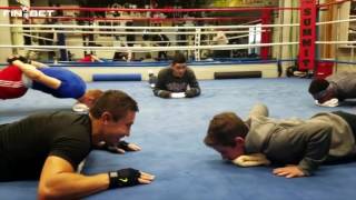 Головкин  тренировка подбородка  Golovkin chin training [upl. by Hailed811]