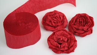 How to Make Twisted Crepe Paper Roses [upl. by Eanar409]