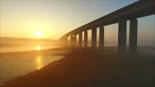 IPSWICH Orwell Bridge Sunrise by Drone [upl. by Arorua]