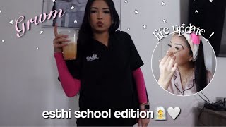 grwm for esthetician school as a junior in highschool♡︎ [upl. by Eesak284]