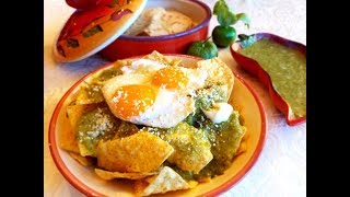 💖 Chilaquiles amp Salsa Verde Recipe or Green Mexican Salsa  Hangover Cure  Tomatillo sauce [upl. by Atikihs]