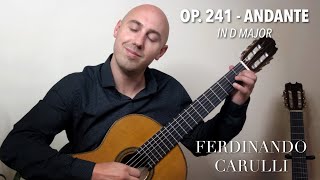 Carulli  Op 241 Andante in D Major  Classical Guitar Etude  Jonathan Richter [upl. by Ferd]